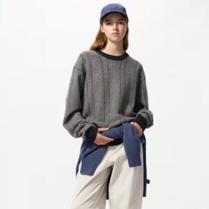 NWT Uniqlo X JW Anderson Lambswool Herringbone Sweater